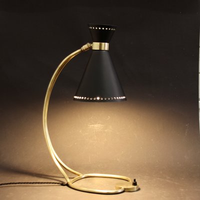 Lampe de Bureau Vintage Réflecteur Métal Sur rotule 1950