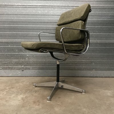 Ea 207 Green Leather Desk Chair By, Herman Miller Leather Office Chair