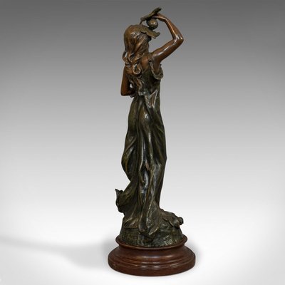 9cm Bronze Frau Figur Skulptur Sport lerin Turnerin Art Deco Stil Jugendstil
