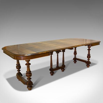 Large Antique Fench Walnut Extending Dining Table 1900s For Sale At Pamono