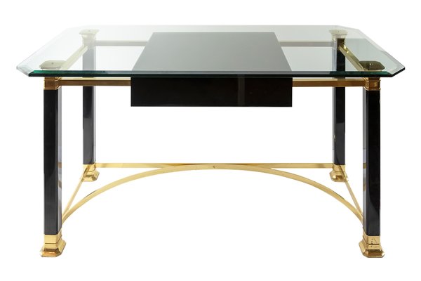 glass top desk