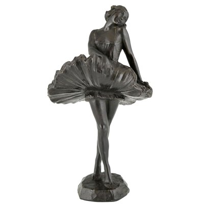 Art Deco Bronze a Dancer by Enrico Manfredo for Palma-Falco for sale at Pamono