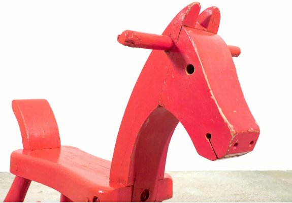1960's rocking sales horse on springs