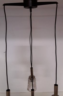 Ceiling Lamp with Black Plastic Arms & Chromed Metal, 1970s