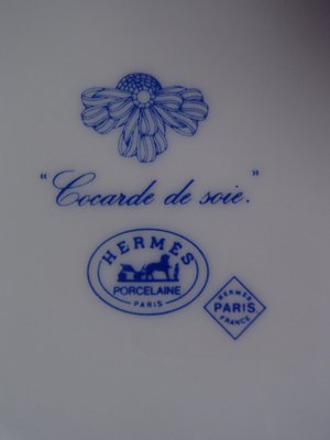 Porcelain Cocarde de soie Plate from Hermès, 1980s for sale at Pamono