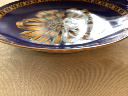 Porcelain Cocarde de soie Plate from Hermès, 1980s for sale at Pamono