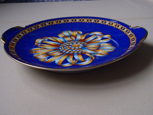 Porcelain Cocarde de soie Plate from Hermès, 1980s for sale at Pamono