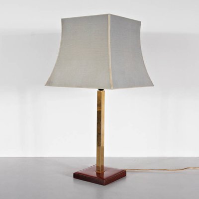 Leather Table Lamp By Delvaux 1960s For At Pamono Leather Table Lamp By Delvaux 1960s 1