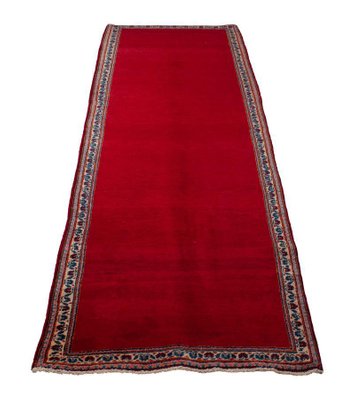 Floral Keshan Runner Teppich In Dunkelrot Mit Rand Bei Pamono Kaufen