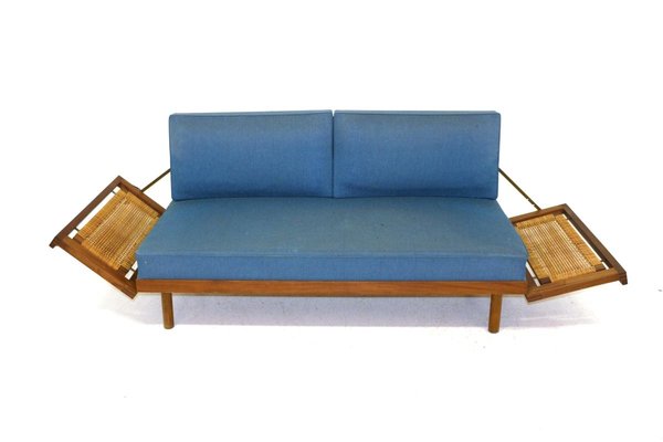Danisches Teak Und Rattan Sofa 1960er Bei Pamono Kaufen