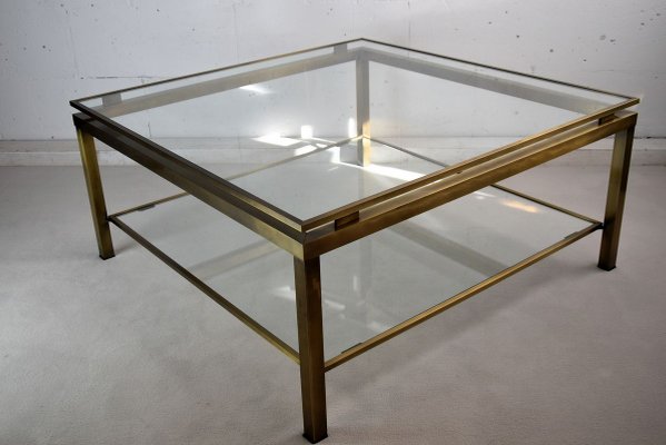 Glass Two Tier Coffee Table, Extra Large Square Glass Coffee Tables Uk
