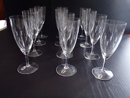 Crystal Champagne Flutes from Schott Zwiesel, 1950s, Set of 12 for sale at  Pamono