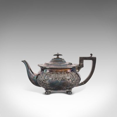 Antique Silver Plated English Tea Service Set Of 3 For Sale At Pamono