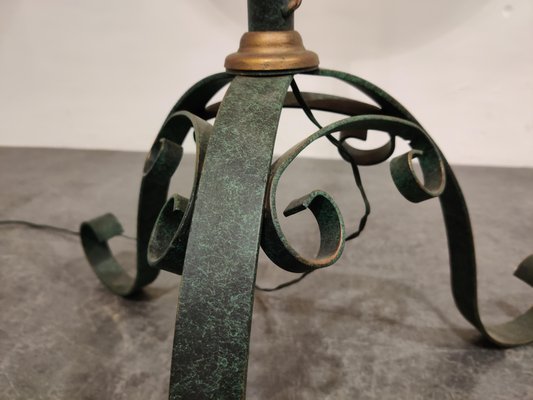 Vintage Wrought Iron Floor Lamp 1960s for sale at Pamono