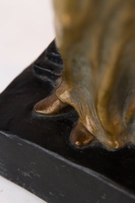 Miroir Art Nouveau avec Statue de Femme en vente sur