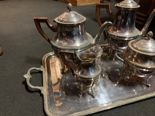 Silver tea hotsell service antique