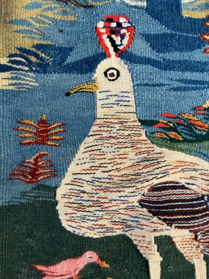Tapisserie Murale Vintage En Laine Tissée Main, Motif Animaux Et Arbre De Vie
