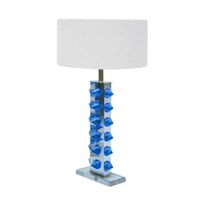 Colored Murano Glass Table Lamps Set, Stained Glass Table Lamp Set