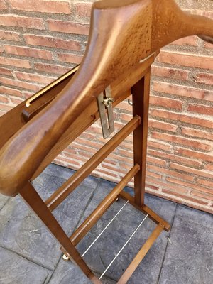 Mid Century Modern Italian Wood Valet Stand, 1960s