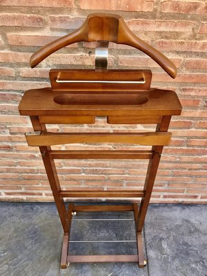Mid Century Modern Italian Wood Valet Stand 1960s