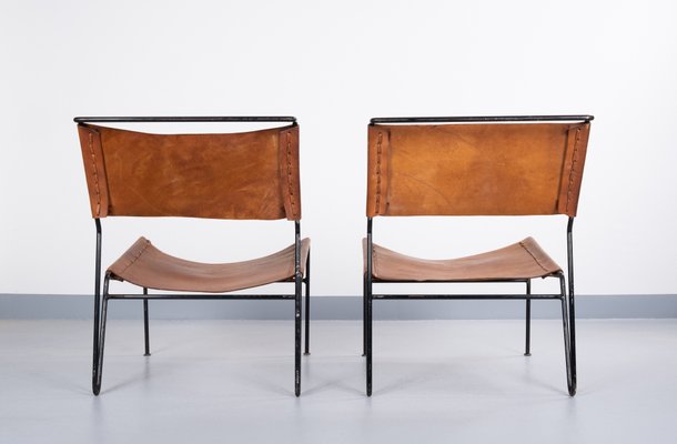 Saddle Leather Lounge Chairs By A, Saddle Leather Chair