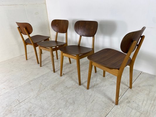 Teak Scandinavian Dining Chairs Set Of Scandinavian Style Teak