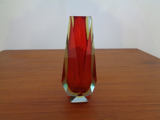 Jarrón italiano vintage de cristal de Murano, años 60 en venta en Pamono