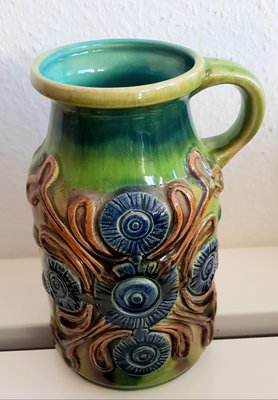 Grüne Keramik Vase von Bay Keramik, 1970er bei Pamono kaufen