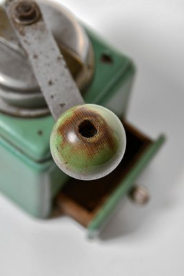 Mint Colored Manual Coffee Grinder, 1930s for sale at Pamono