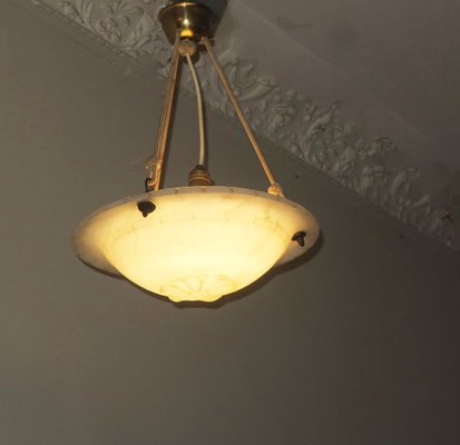 Mid Century Alabaster Pendant Ceiling Light For At Pamono - Alabaster Ceiling Light Chandelier