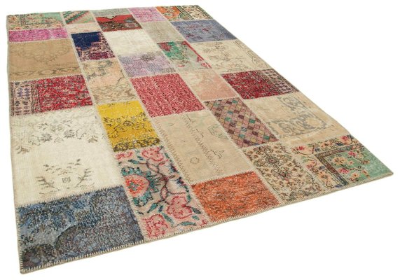 Vintage Multicolor Patchwork Rug for sale at Pamono