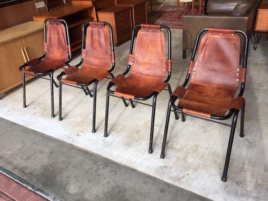 Les Arcs Chairs by Charlotte Perriand, 1950s, Set of 4 for sale at