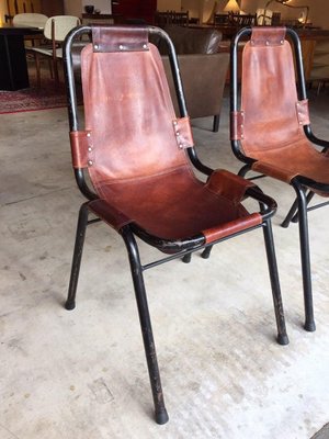 椅子 Charlotte Perriand / Les Arcs Side Chair Les Arcs Chairs by Charlotte Perriand, 1950s, Set of 4 for sale at