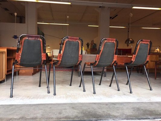 Les Arcs Chairs by Charlotte Perriand, 1950s, Set of 4 for sale at