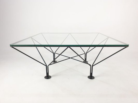 Malawi Direct maag Metal and Glass Coffee Table in the Style of Paolo Piva, 1980s for sale at  Pamono