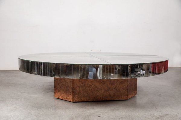 Vintage Mirrored Coffee Table For, Fayence Large Mirrored Coffee Table