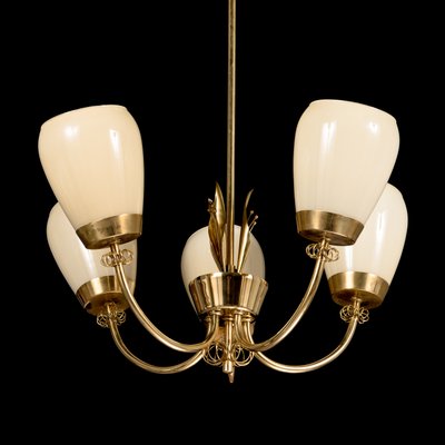 Brass Chandelier by Mauri Almari for Idman Finland 1966 for sale