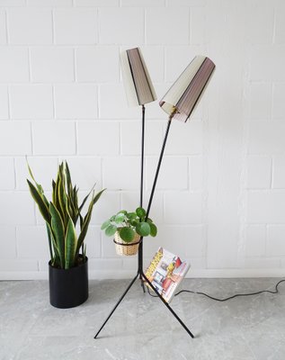Metal Tripod Floor Lamp Holder and Flower Pot Stand, 1950s sale at Pamono