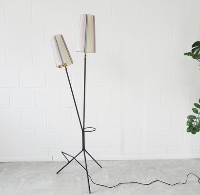 Metal Tripod Floor Lamp With Paper, Tripod Metal Floor Lamp