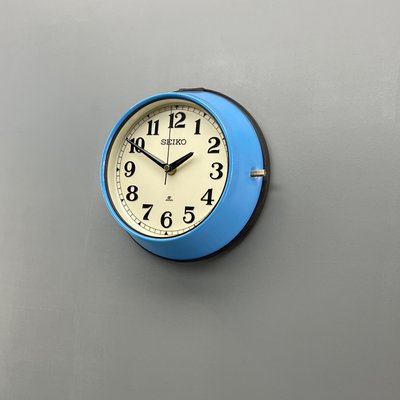 Details about   Antique Wall Clock Seiko Vintage Blue Retro Era Quartz Decor Home 