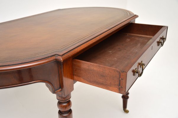 Antique Victorian Mahogany Leather Top Writing Desk For Sale At Pamono