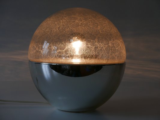 Mid Century Modern Textured Glass Globe, Modern Globe Table Lamp