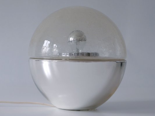 Mid Century Modern Textured Glass Globe, Modern Globe Table Lamp