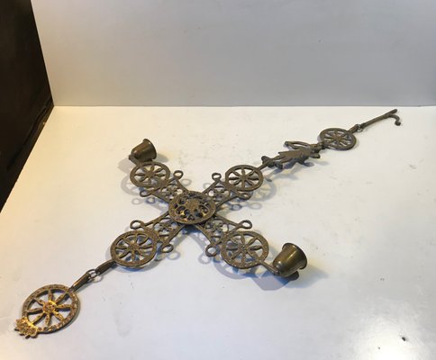 アンティーク　GREECE 飾り Pendant Cross Candleholder in Bronze, Greece, 1920s for sale at Pamono