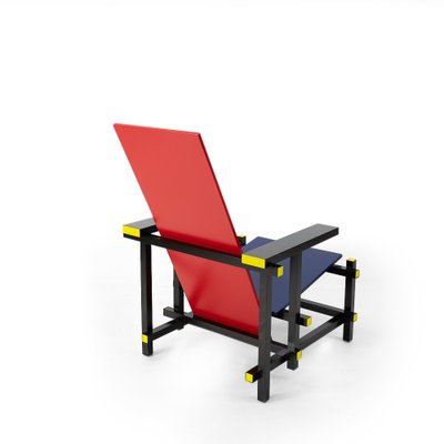 cassina red and blue chair
