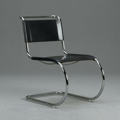 Leather Model Mr10 Cantilever Chair, Cantilever Leather Chair