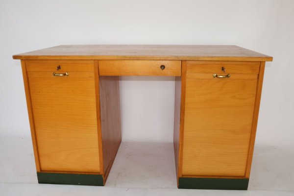Oriënteren Dat verkiezing Mid-Century Wooden Roller Desk, 1960s for sale at Pamono