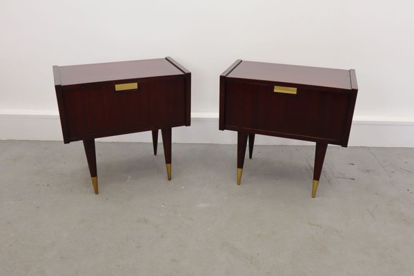 Set of 2 mid 2024 century modern nightstands
