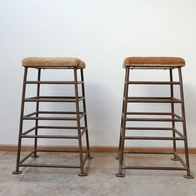 English Tall Gym Stools 1930s Set of 2 for sale at Pamono