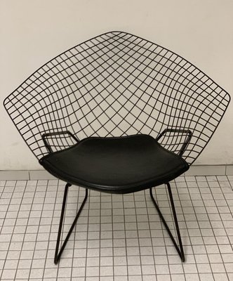 Mid Century Vintage Model Diamond 421 Chair with Leather